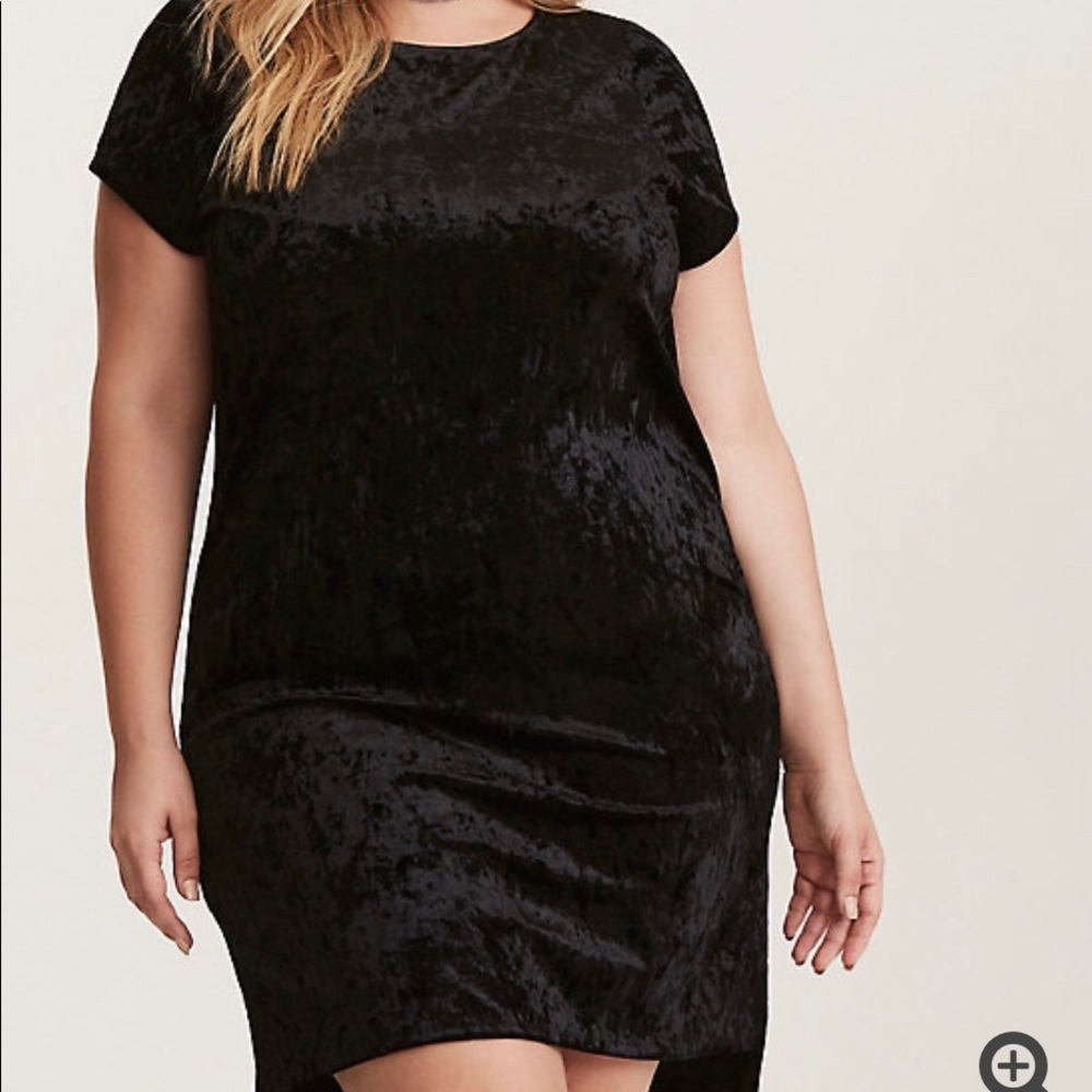 Crushed Velvet T-Shirt Dress